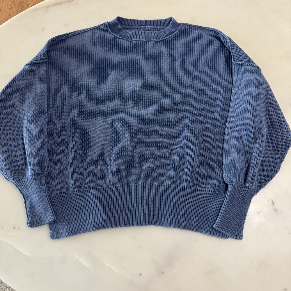 Aerie Oversized Sweater Womens S Ribbed Chunky Knit Cozy Casual Pullover Autumn